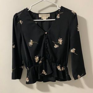 Silk floral print top never worn